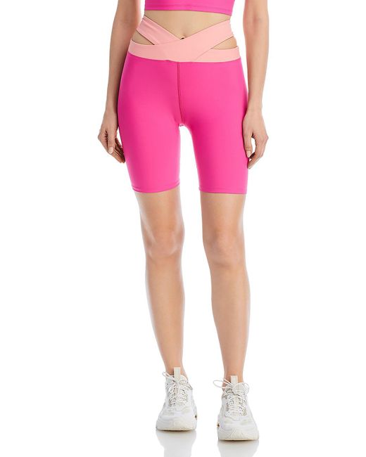 Aqua Pink Activewear Workout Bike Short