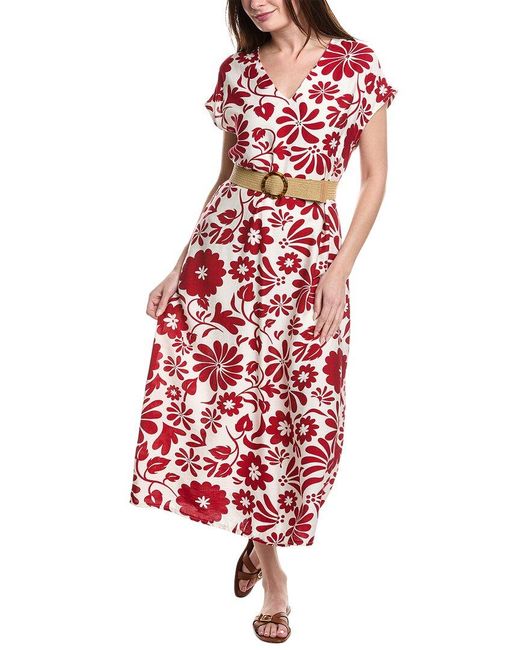 ANNA KAY Red Sunnie Floral Midi Dress