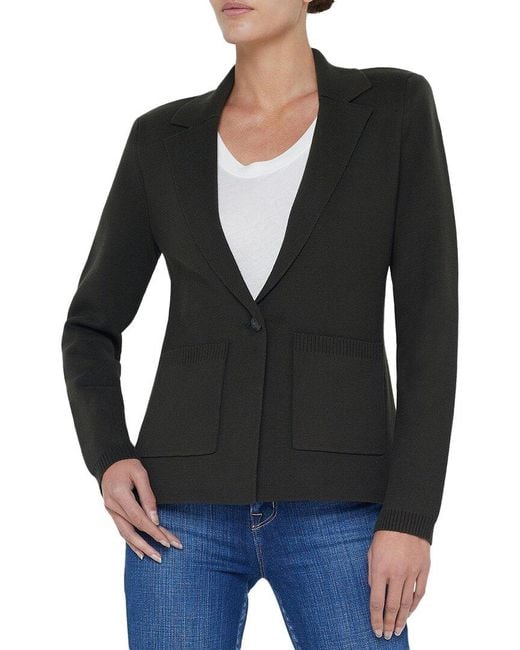 L'Agence Black Lacey Knit Blazer