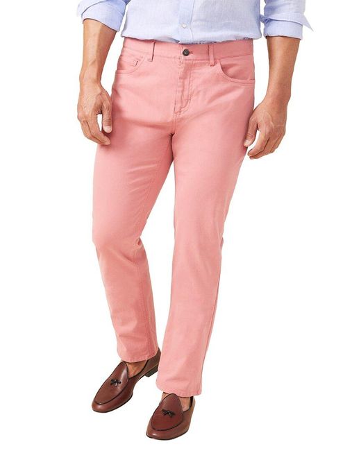 J.McLaughlin Pink Solid Parker Pant for men