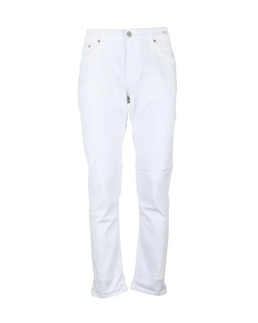 Uniform White Slim Technical Jeans for men