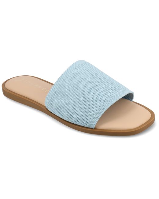 Journee Collection Blue Journee Prisilla Medium And Wide Width Flat Sandals