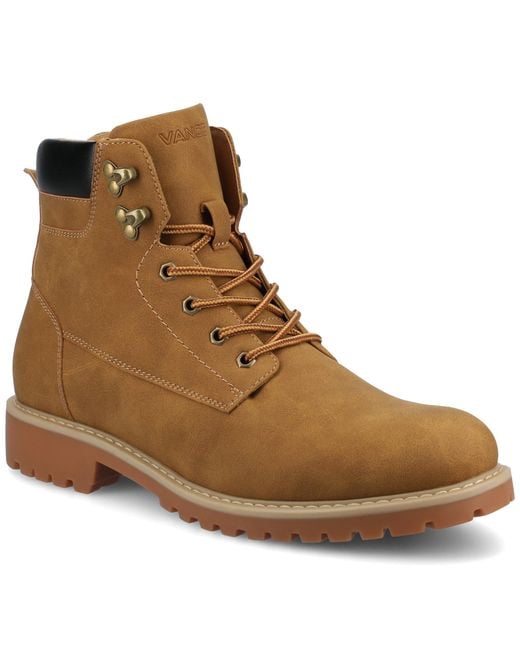 Vance Co. Brown Vance Rogue Round Toe Boot for men