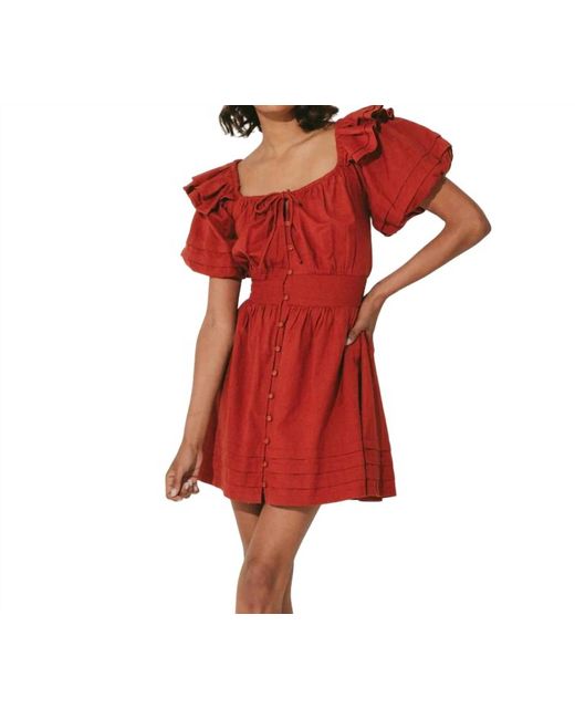 Cleobella Red Tana Mini Dress