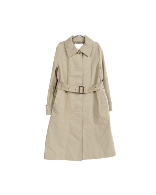 Mackintosh Natural Roslin Convertible Collar Coat Cotton Beige