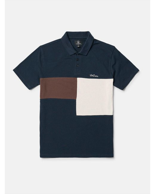Volcom Blue Stoney Baloney Polo Short Sleeve Shirt - Navy for men