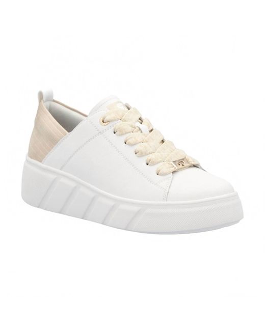 Rieker White W2602 Platform Sneaker