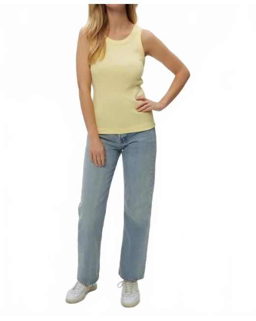 Michael Stars Blue Paloma Wide Binding Tank