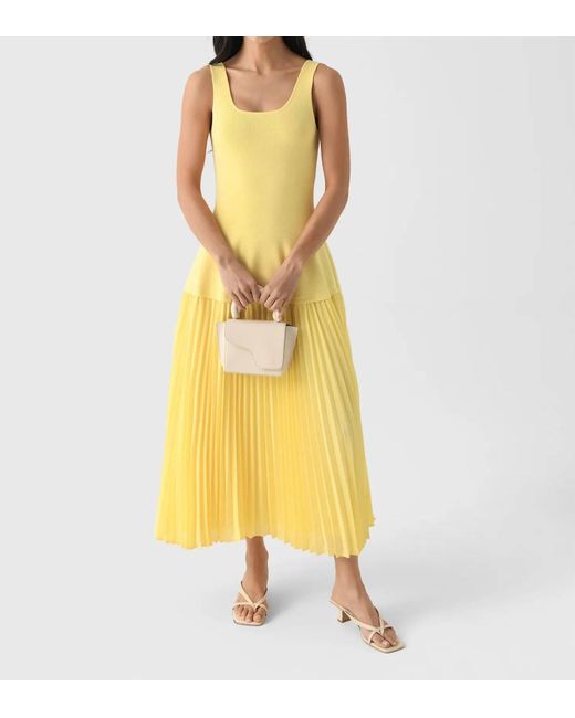 Jonathan Simkhai Yellow Allana Midi Dress