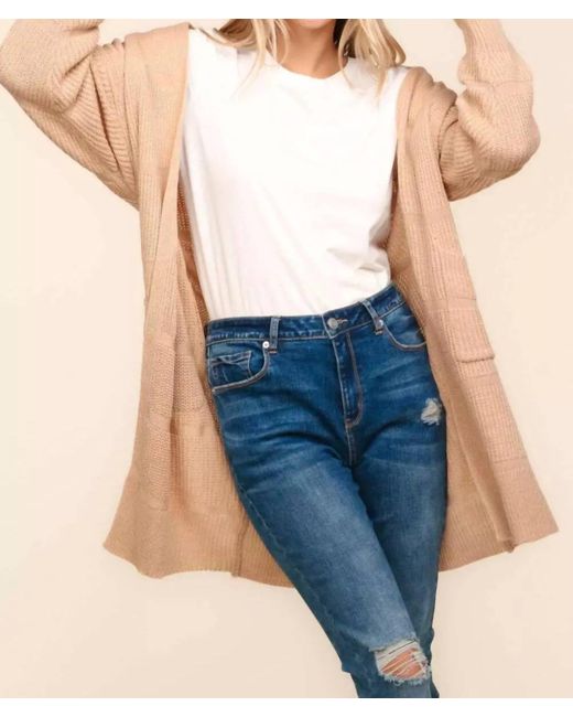 Haptics Blue Stripe Textured Cardigan