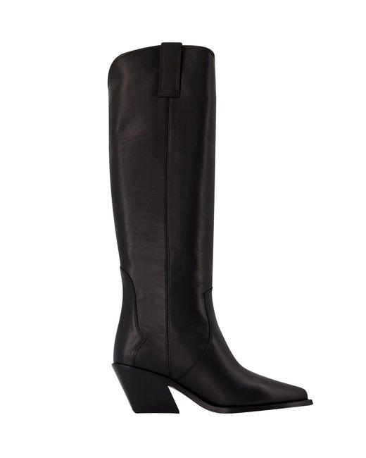 Anine Bing Black Tall Tania Boots - - Leather