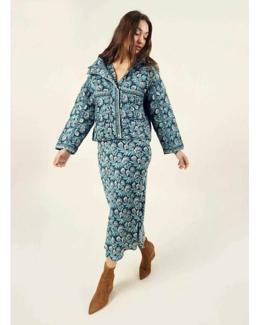 Omika Blue Karima Quilted Jacket