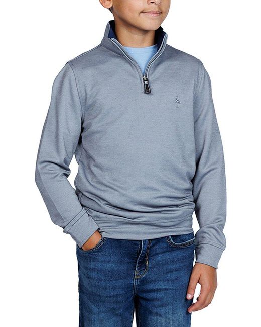 Tailorbyrd Blue 1/4-Zip Pullover for men