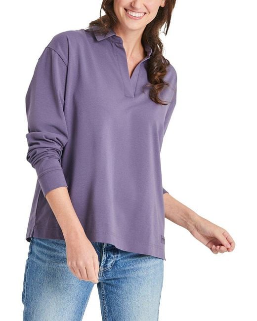Life Is Good. Purple Crusher Flex Collared Pullover
