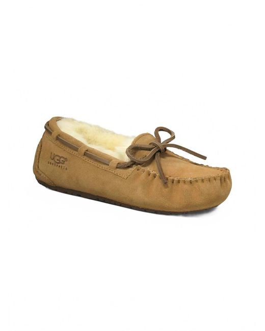 Ugg Natural Dakota Shearling Logo Slippers