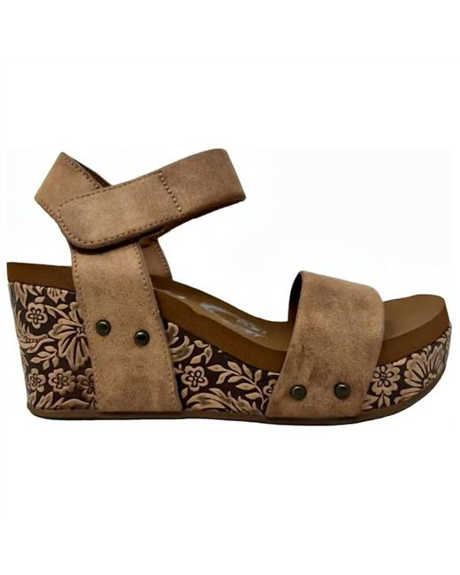 Very G Brown Devon Wedge Sandal