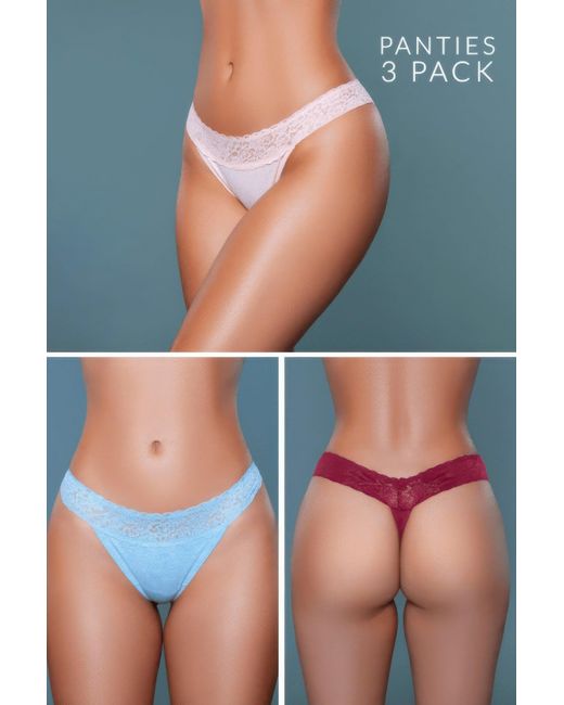 TRUEDAMES Blue Asher Thong 3 Pack