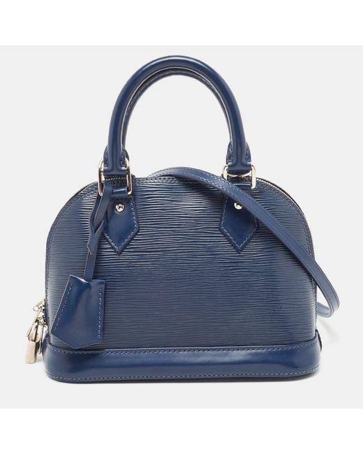 Louis Vuitton Blue Myrtille Epi Leather Alma Bb Bag