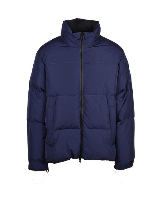 DIESEL Blue Nylon Padded Down Jacket for men