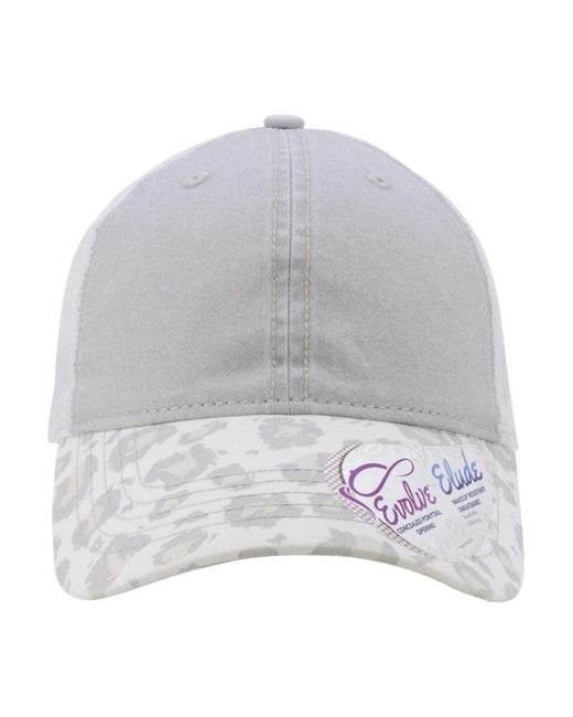 Infinity Her Gray Printed Visor With Mesh Back Cap