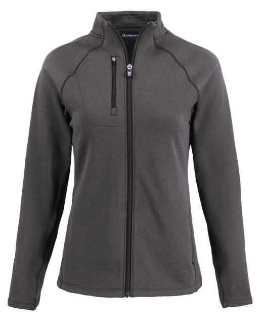 Cutter & Buck Gray Peshastin Fleece Recycled Full Zip Jacket