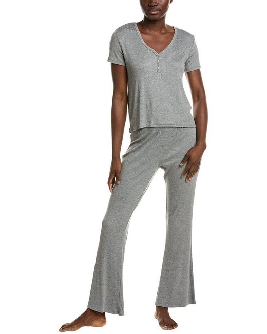 Bebe Gray 2Pc Top & Pant Set