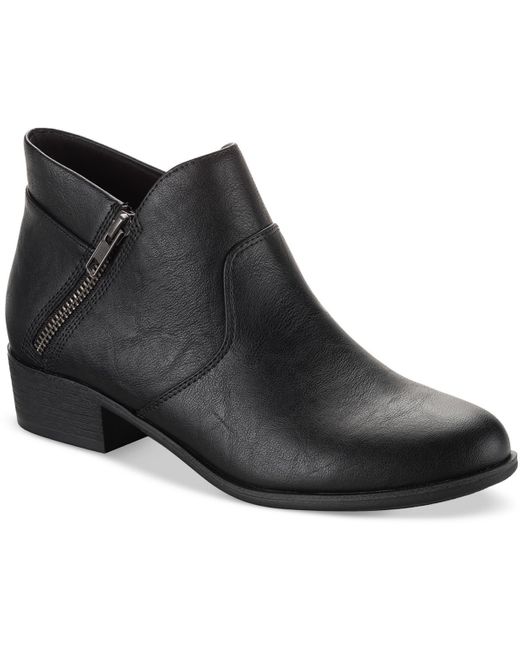 Sun & Stone Black Adelinee Padded Insole Almond Toe Ankle Boots