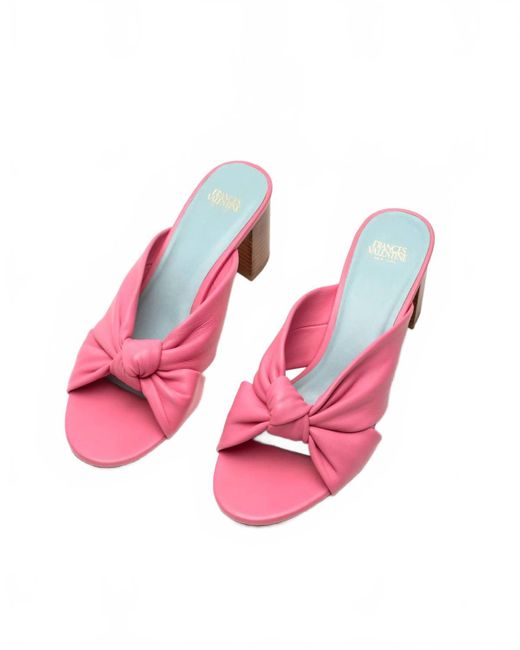 Frances Valentine Pink Mollie Slide Heel