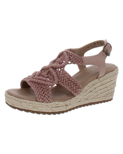 SOUL Naturalizer Oasis Macrame Espadrille Wedge Sandals in Brown | Lyst