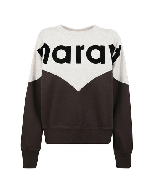 Isabel Marant Black Two-Tone Logo Sweatshirt