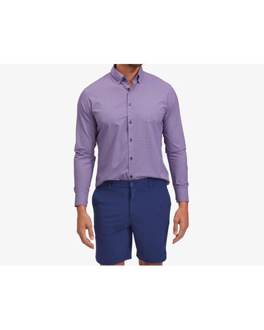 Mizzen+Main Purple Monaco Dress Shirt for men