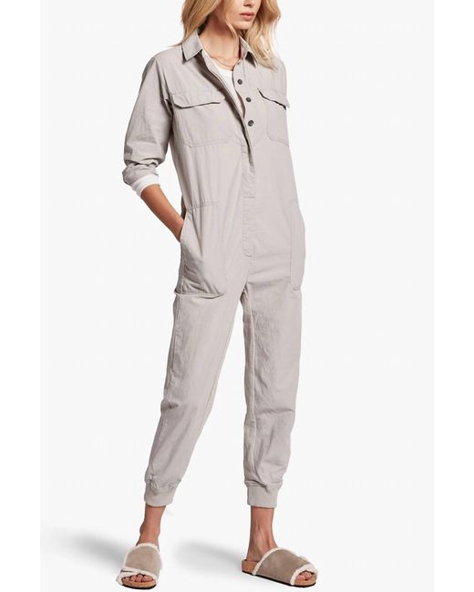 James Perse White Utility Jumpsuit