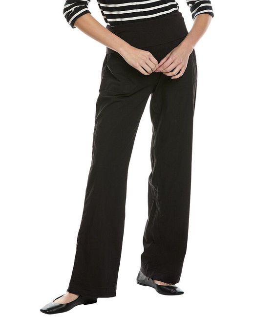XCVI Black Wearables Fold Over Pant