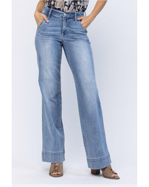 Judy Blue Midrise Wide Leg Jean in Blue Lyst