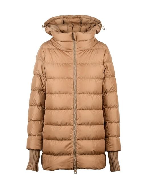 Herno Natural Polyamide Three-Quarter Down Jacket