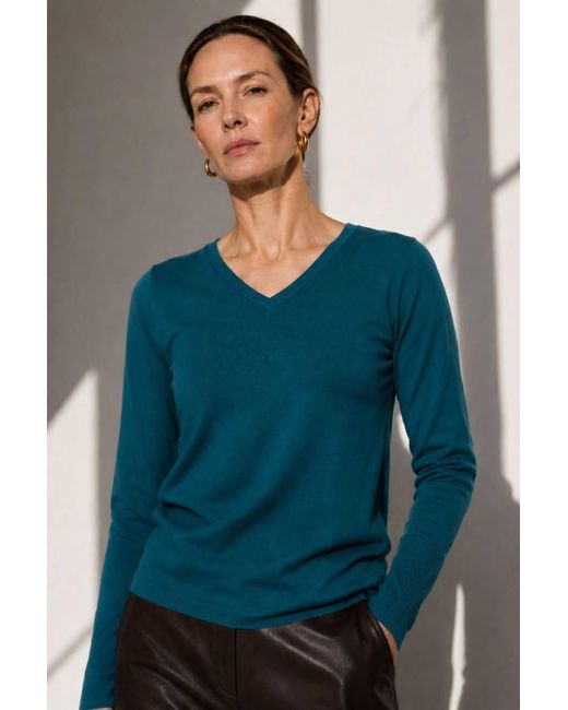 J'Envie/Eli Blue The Eileen V-Neck Top