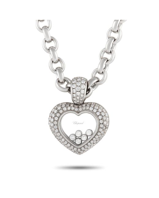 Chopard 18ct White Gold Happy Dreams, Happy Diamonds Pendant Necklace. Pre  Loved Bargain. - Etsy