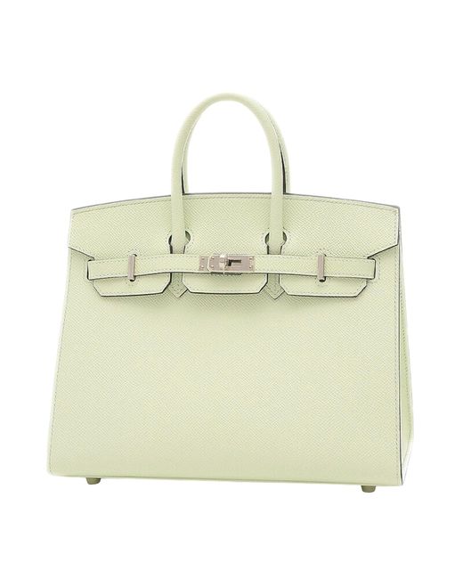 Hermès Birkin 25 Leather Handbag (pre-owned) in Natural