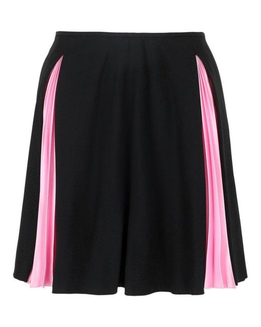 Versace Black Pleated Mini Skirt