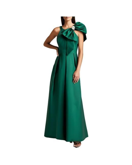 Eliza J Green Embellished Taffeta Evening Dress