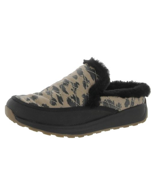 BareTraps Black Faux Fur Lining Laceless Casual And Fashion Sneakers