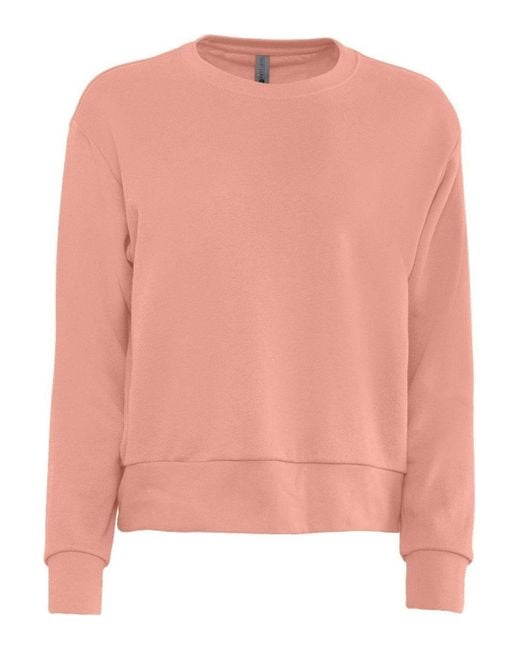 Next Level Pink Laguna Sueded Sweatshirt