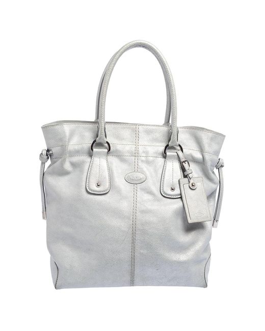 Tod's Metallic Leather Restyling D Bag Media Tote