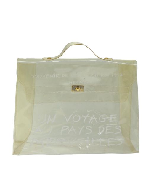 Hermès Green Clear Vinyl Handbag (pre-owned)