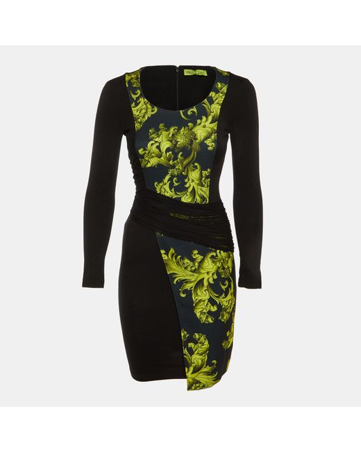 versace print bodycon dress Versace print dress Vintage Y2K Sheath, Designer Mini Dress,
