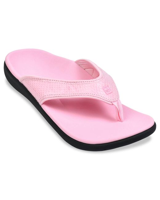 Spenco Pink Yumi Snake Sandal