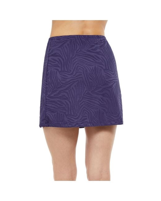 Gottex Purple African Escape Mini Skirt Swim Cover Up