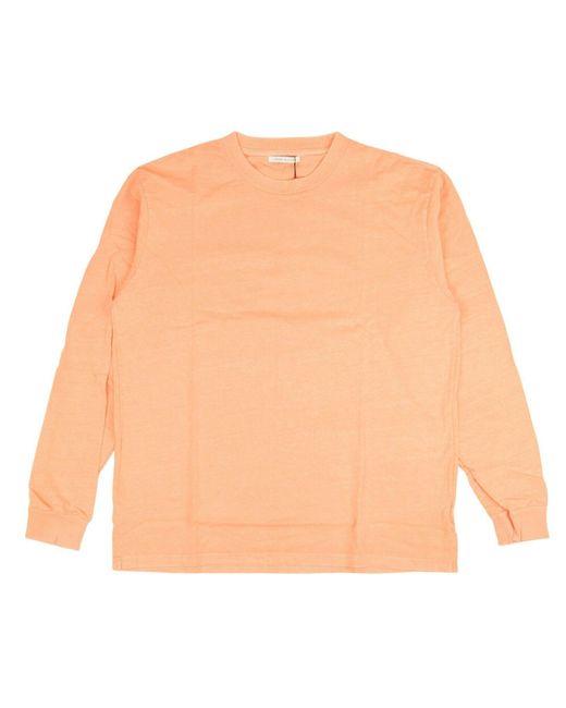 John Elliott Orange Long Sleeve University T-shirt for men