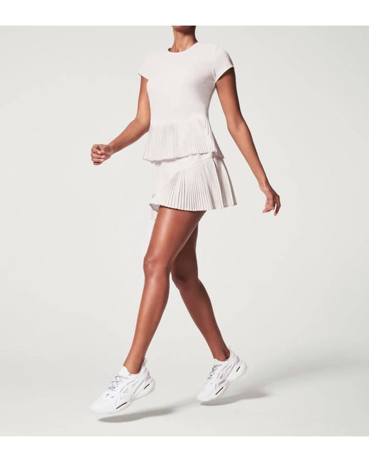 Spanx Yes, Pleats! Tee In White Cloud