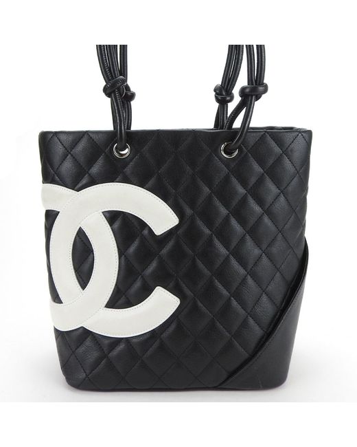 Chanel Black Cambon Leather Tote Bag (pre-owned)